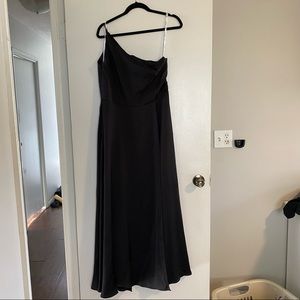 Crepe-Back Satin One-Shoulder Bridesmaid Dress